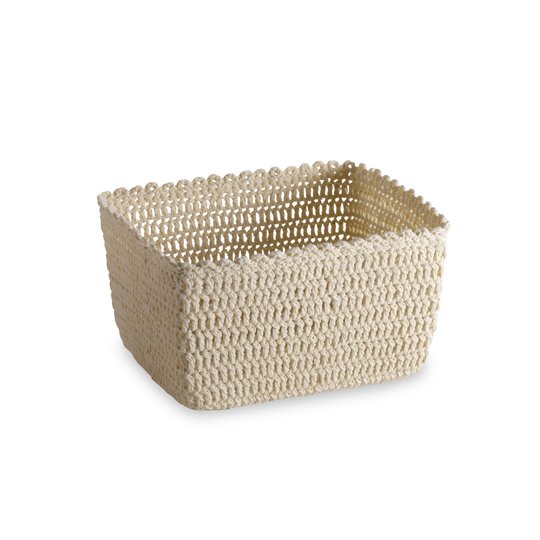 Crochet Basket Cream L